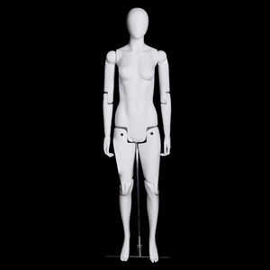 FM01WEG Mannequin féminin articulé intégral avec articulations mobiles, modèle de tête abstraite en forme <span class=keywords><strong>d</strong></span>'œuf poseable pour vitrine de boutique - Product Image 1