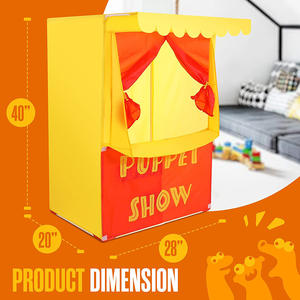 5230 ODM Tente <span class=keywords><strong>de</strong></span> jeu <span class=keywords><strong>de</strong></span> marionnettes pour enfants, en polyester, avec rideau en tissu et tiges en PVC, 2 en 1, pour la vente - Product Image 3