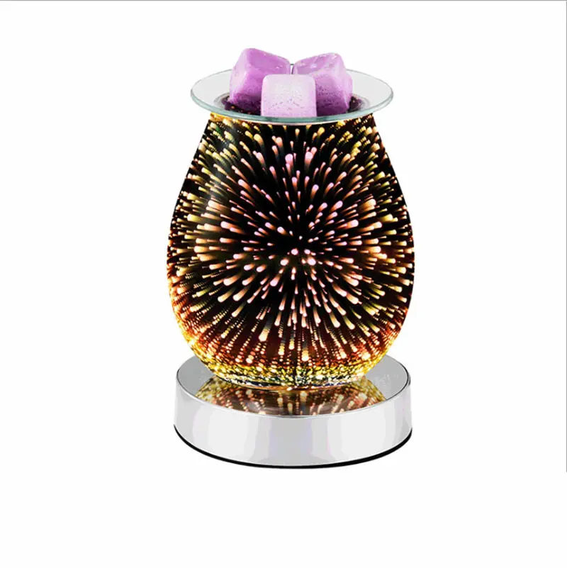 Lámpara de cera aromática 3D, calentador de vela, Quemador de aceite de vidrio moderno, fragancia de Etiqueta Privada, quemadores de cera de soja fundida a granel