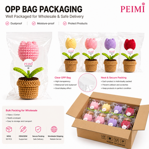 Mini <span class=keywords><strong>Fiori</strong></span> Estetici in <span class=keywords><strong>Vendita</strong></span>, 100% Fatti a Mano, Rose, Tulipani, Margherite in Cotone Lavorato all'Uncinetto, per Decorazione Casa <span class=keywords><strong>e</strong></span> Ufficio - Product Image 5