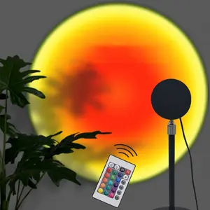 यूएफओ रंगीन सजावटी एलईडी यूएसबी प्रोजेक्टर 16 रंग आरजीबी 4 मोड दीपक सूर्यास्त रात को प्रकाश