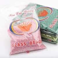 Sachet de 450g – Perles Mini en Verre Pas Chères en Gros 2, 3, 4mm 11/0, Perles de Rocaille en Verre Colorées pour Broderie et Bijoux DIY