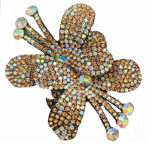 <span class=keywords><strong>Lcuky</strong></span> Bulk Strass Patch Strass Broche Fleur Perlée Applique 10cm pour Vêtements Accessoires Décoration - Product Image 2