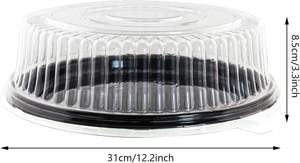 Boîte d'emballage pour gâteau d'anniversaire ou de mariage en plastique alimentaire PET de 10 pouces - Product Image 2