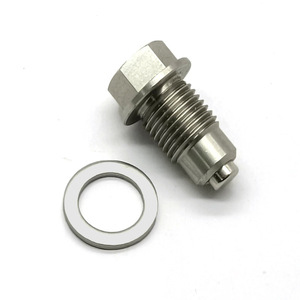 Magnetic Oil Pan <b>Plug</b> M14X1.5 Stainless Steel With Aluminum Washer And Magnet For Automotive Use - Product Image 2