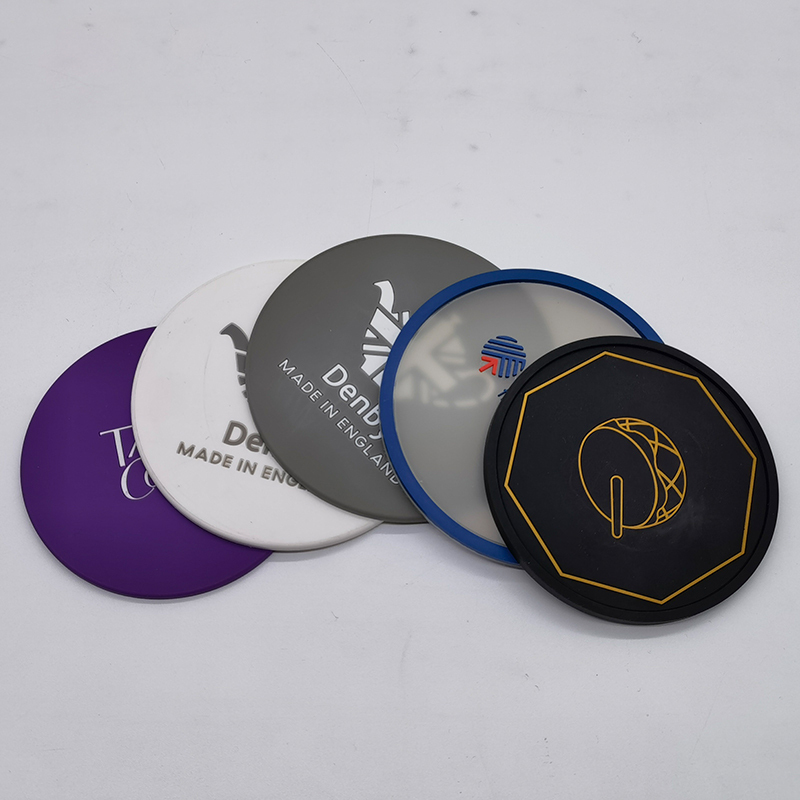 Custom logo 2D 3D Design Waterproof Soft Pvc Silicone Rubber Round Cup ...