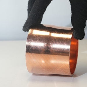 Pure <b>Copper</b> T2 Equal-Diameter Welded Straight <b>Copper</b> Coupling - Product Image 3