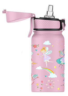 Couvercle rose + paille