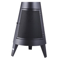 Foyer en fer portable de qualité supérieure avec poêle à fusée multi-combustibles enduit de poudre Villa/Grille de gril de jardin pour barbecue en plein air