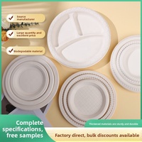 Assiette à dîner personnalisée réutilisable, compostable et biodégradable, OEM, 6, 7, 8, 9, 10 pouces, vaisselle en canne à sucre pour restaurant et fête