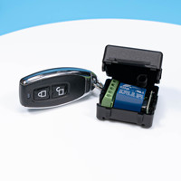Télécommande sans fil 433Mhz EV1527 Code d'apprentissage Émetteur 2 boutons DC 12V 10A Relais RF Récepteur Interrupteur 1 canal