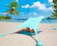 Tente de protection solaire en lycra portable de vente chaude plage extérieure et auvent de camping utilisation transfrontalière pour le mobilier d'extérieur