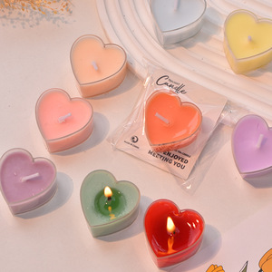 Heart Shaped Scented Candles Soybean Mixed Wax Romantic Valentine's Day Decorative Tea Light Candles - Product Image 3