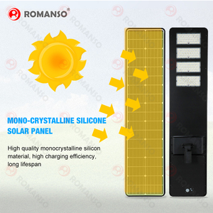 ALL in One LiFePO4 <b>Motion</b> <b>Sensor</b> 200W 300W 400W 600W 160LM/W IP65 3 Years Warranty Bright White <b>Solar</b> <b>Security</b> Street <b>Light</b> - Product Image 4