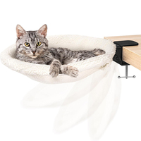 Personnalisé 360 °   Lit hamac rotatif pour chat, lit hamac rond doux pour chat de petite et moyenne taille, pour la maison, le bureau, la table au travail