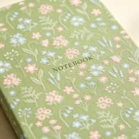 Carnet A5 à couverture rigide, imprimé floral pastel personnalisé, journal d'écriture, papeterie pour cadeau
