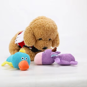 Commercio all'ingrosso forme di bovini e anatre animali domestici peluche interattivo durevole cane cigolante giocattolo da masticare - Product Image 3