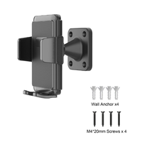 Support mural universel pour téléphone, pour cuisine et douche, installation par perçage, compatible avec les murs en béton/bois
