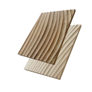 高級サンドイッチアコースティックデスクシャワー3Dスラット天井サイドボードウォールウッドパネル - Product Image 6