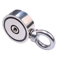 Kit d'aimants de pêche en néodyme double face, aimant de récupération robuste avec doubles œillets pour le récupération de métaux