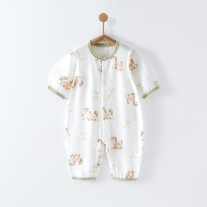 Combinaison <span class=keywords><strong>pour</strong></span> bébé en mousseline respirante de haute qualité, vêtements d'été fins <span class=keywords><strong>pour</strong></span> la climatisation, logo personnalisé, vêtements de nuit confortables <span class=keywords><strong>pour</strong></span> nouveau-nés - Product Image 6