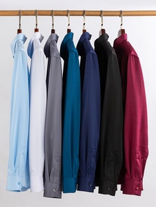 <span class=keywords><strong>Camicie</strong></span> da uomo a maniche lunghe senza stiratura, elasticizzate, primaverili, da ufficio, con bottoni, tinta unita, vestibilità slim, casual, nuova moda. - Product Image 6