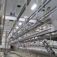 Machine d'abattage de bétail haute performance 100 têtes/jour avec plateau tournant, palan et cabine d'abattage pour abattoir