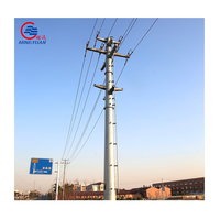 Prix des poteaux d'électricité en acier pour ligne de transmission électrique haute tension 70FT 90FT 132KV