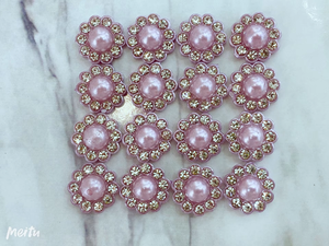 Tự làm đồ trang sức phụ kiện phẳng dưới vòng nửa bề mặt hướng dương Kim Cương mounter ABS ngọc trai - Product Image 3