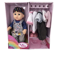 Nouvelle poupée reborn de 14 pouces avec fonction de boire et d'uriner, vêtements interchangeables, ensemble de poupées pour bébés avec accessoires