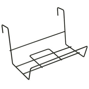 Soporte para macetas de balcón, acero recubierto de plástico negro, 41x18 cm. - Product Image 1