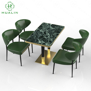 Hualin phong cách hiện đại khách sạn Cafe Bar chủ đề nhà hàng bàn ăn ghế ăn đặt bàn ăn đá thiêu kết - Product Image 1