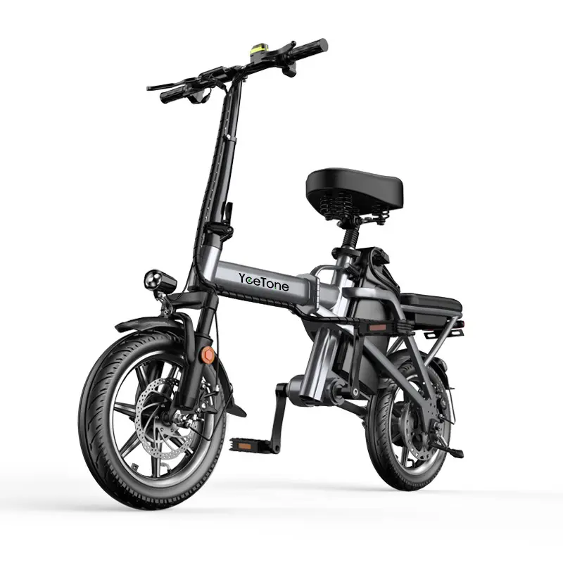Sepeda listrik tanpa rantai lipat portabel berkemah luar ruangan untuk dewasa