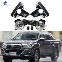 1 Ensemble de feux antibrouillard pour Toyota Hilux Revo Rocco Dakar 2018 2019, kit de feux antibrouillard pour voiture avec faisceau, ampoule et interrupteur