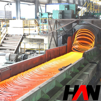 Ligne de production automatique continue de barres d'armature en acier de 10 mm à 32 mm, machine de laminage à chaud de l'acier, machine de fabrication de barres d'armature en acier