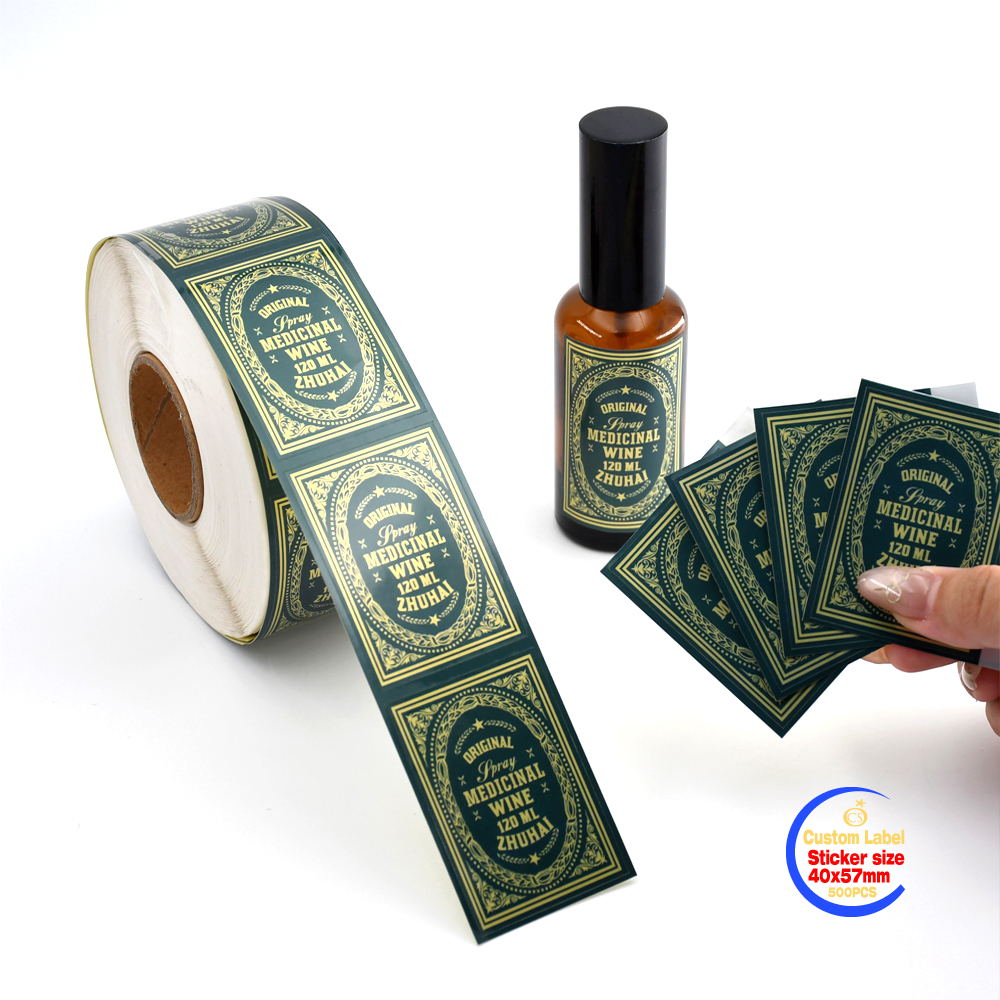 Custom Self-Adhesive Roll Labels for Medicine Bottles Factory Direct Scratch Waterproof Printed Sticker Printing Custom to Order
