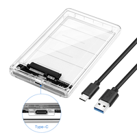 Hard Disk Drive transparan, alat kecepatan tinggi 2.5 Quot USB C Tipe C Sata Hdd