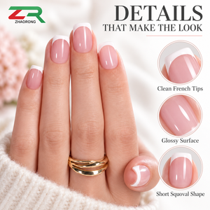 <span class=keywords><strong>Uñas</strong></span> Postizas Francesas ZR Beetle - <span class=keywords><strong>Uñas</strong></span> Acrílicas de Gel Reutilizables, Cortas y Cuadradas, Color Rosa, <span class=keywords><strong>para</strong></span> Arte de <span class=keywords><strong>Uñas</strong></span>, Regalos <span class=keywords><strong>para</strong></span> Mujeres - Product Image 2
