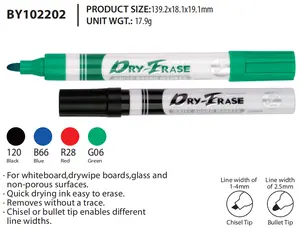 BEIFA消去可能ホワイトボードマーカーペンアソートカラードライイレースマーカー