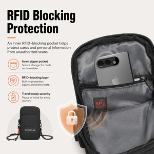 กระเป๋าโทรศัพท์ RFID Faraday ป้องกันสัญญาณ ป้องกันการโจรกรรม  ผู้ผลิตกระเป๋าป้องกันสัญญาณ - Product Image 2
