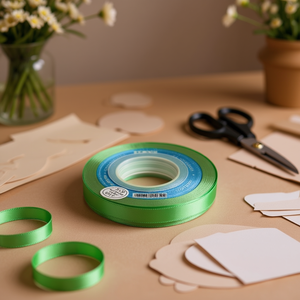 ริบบิ้นผ้าซาตินอิลัน 0.6 ม. 25 หลา สีเขียว D13 - Product Image 3