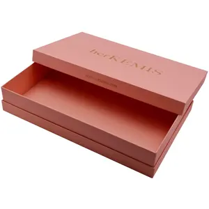 गुलाबी कागज कस्टम लोगो डिजाइन चुंबकीय बंद गत्ता पैकेजिंग बॉक्स के लिए उपहार