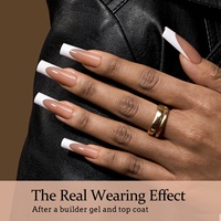 XCOATTIPS Faux Ongles à Presser Extra Longs Carrés X-Coat, Fournitures en Gros, French Soft Gel Plus Épais, Faux Ongles à Presser