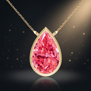 Vaayu Jewels - Colgante Solitario de Turmalina en Forma de Pera con Baño de Oro 925/935 para Mujer, Engaste de Bisel, Lujo, Gota de Agua - Product Image 1
