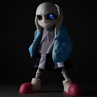 Figurine Anime GK Undertale Boss aux Yeux Lumineux, Modèle de Poupée Tendance, Décoration et Jouet Tendance