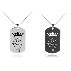 Hot Lover Il Suo Re La Sua Regina Corona Lettera Paio Collana <span class=keywords><strong>Per</strong></span> Le Donne Degli Uomini di <span class=keywords><strong>san</strong></span> <span class=keywords><strong>valentino</strong></span> Regalo di Giorno - Product Image 3