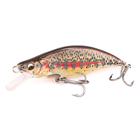 B&U JT37 45mm/50mm/68mm 2.9g/5.2g/9.1g Minnow coulant à colonne d'eau complète, agitant la colonne d'eau, avec peau bio-synthétique, pour eau salée, en ABS, pour Zander et Saumon