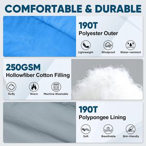 Sac de couchage d'<span class=keywords><strong>été</strong></span> à capuche ultra-léger et imperméable en polyester/nylon, idéal pour le camping, la randonnée et le trekking – Offre spéciale - Product Image 6