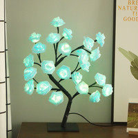 Lampe d'ambiance romantique en forme de rose LED, lampe à branches créative, décoration d'intérieur, cadeau de la Saint-Valentin, décoration de chambre, veilleuse