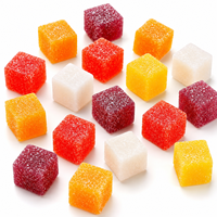 Bonbons Gommeux Cube Saveur Fruits Sucrés-Aigres Halal Vente en Gros Personnalisée OEM Marque Privée TIK TOK Sac en Vrac